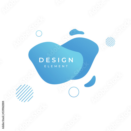 Creative design logo template abstract modern colorful geometric fluid splash element. Logos for businesses, banners, labels, posters and placards.