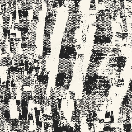 Monochrome Washed-Out Canvas Effect Textured Striped Pattern