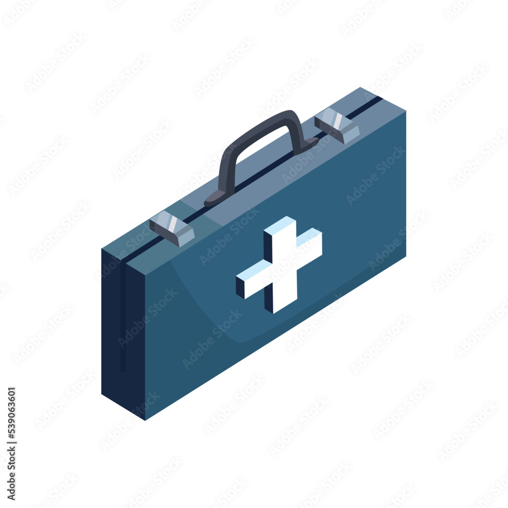 Obraz premium flat first aid briefcase