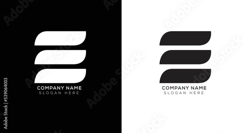 Elegant of abstract letter E logo design