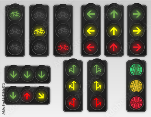 Traffic lights vector models / Ai Illustrator