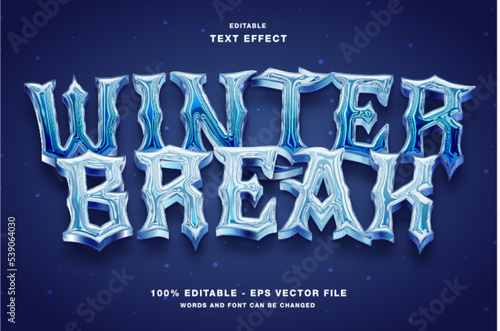 Winter Break Editable Text Effect