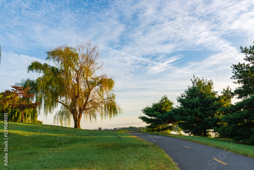 The Potomac Heritage National Scenic Trail runs alongside the George Washington Parkway in Arlington, Virgina, is a great place to exercise in the early morning.