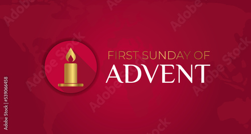 First Sunday of Advent Background Illustration Design