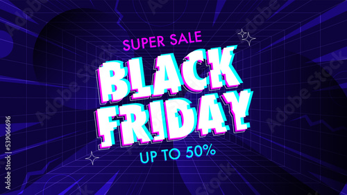 Super sale black friday banner design 