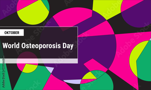 World Osteoporosis Day. Hold On October. Template for background, banner, card, poster with text. Eps10 Vector