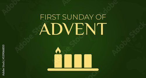 Green First Sunday of Advent Background Illustration Design