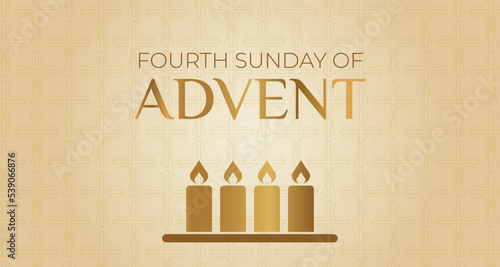 Fourth Sunday of Advent Background Illustration Design
