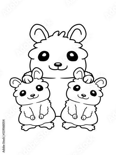 Hamster Familie 2 Kinder 