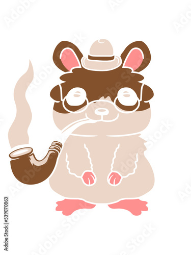 Gentlemen Hamster raucht Pfeife 