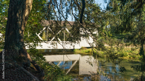 STAYTON-JORDAN COVERED BRIDGE at the Pioneer Park, Oregon