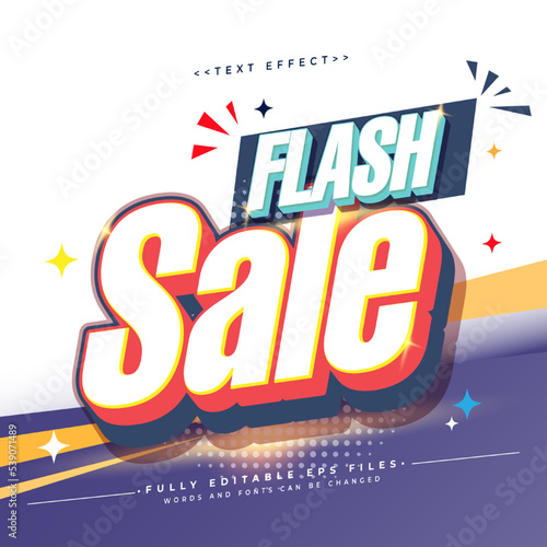 editable flash sale banner promo text effect perfect for promotional tools markting.typhography logo photo