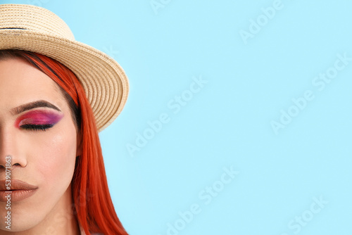 Stylish transgender woman o...