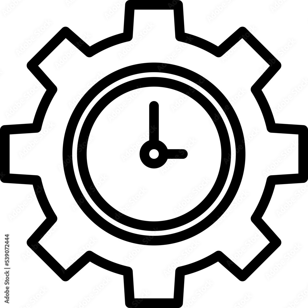 Time management outline icon Time management outline icon