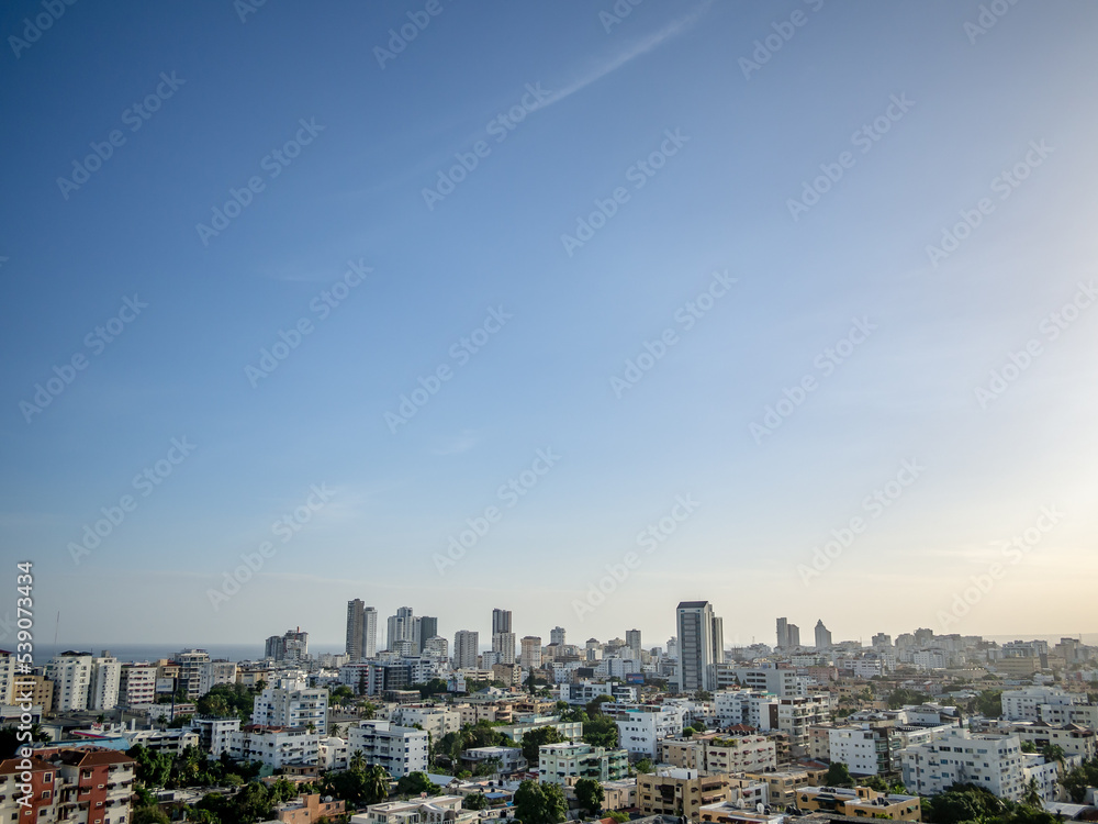 Panoramic view of the city of Santo Domingo, capital of the Dominican Republic