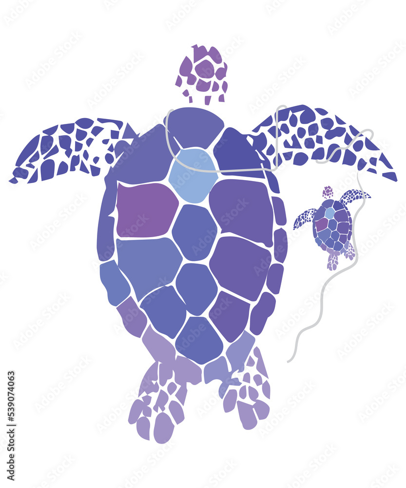 Fototapeta premium illustration of turtle