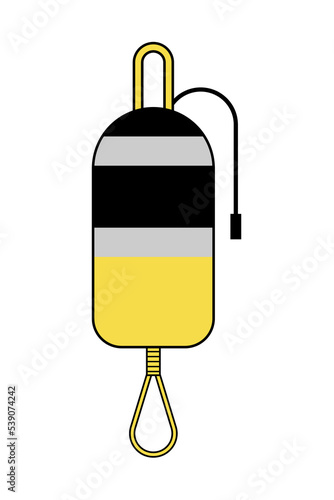 Kayak heaving line pictogram vector illustration.