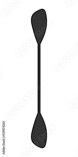 Kayak paddle pictogram vector illustration.