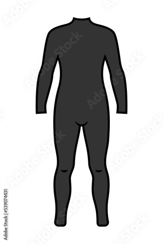 Wetsuit pictogram vector Illustration on a white background.