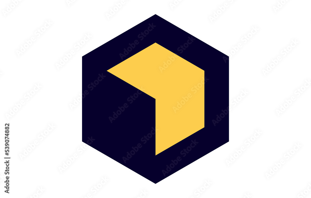 Hexagon Cube Box Logo Design Template Hexagon Cube Box Logo Design Template