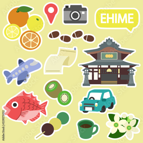 愛媛のアイコン　線無し　フチ付き