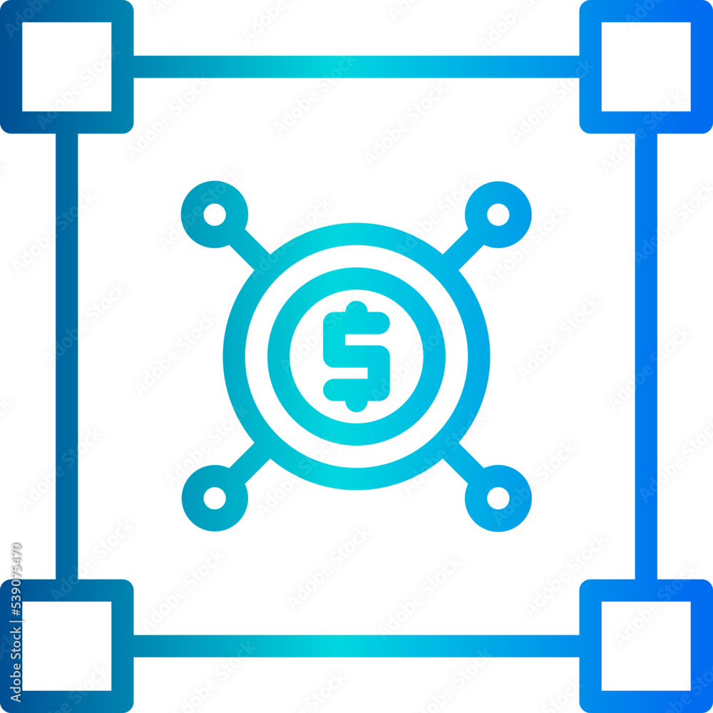 Blockchain outline icon Blockchain outline icon