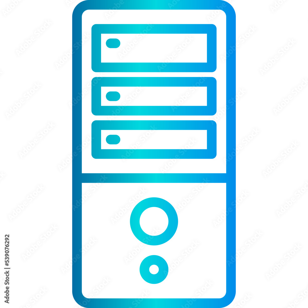 CPU tower outline icon CPU tower outline icon