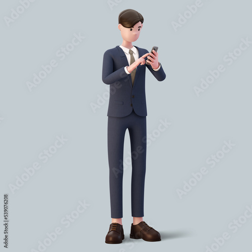 3d male businessman cartoon character
