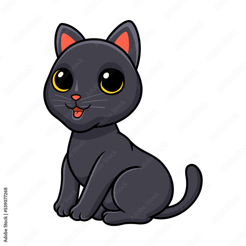 Cute bombay cat cartoon sitting Cute bombay cat cartoon sitting