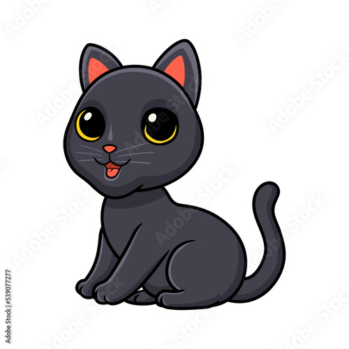 Fototapeta Naklejka Na Ścianę i Meble -  Cute bombay cat cartoon sitting