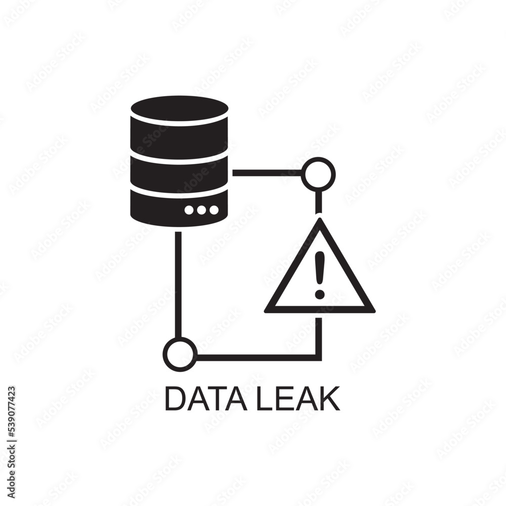 data leak icon , safety icon