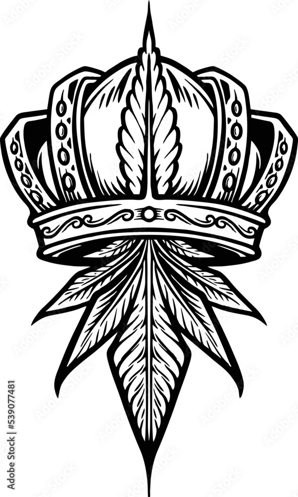 King Cannabis Logo Weed Vector illustrations for your work Logo, mascot ...