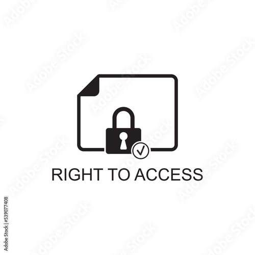 right to access icon , security icon