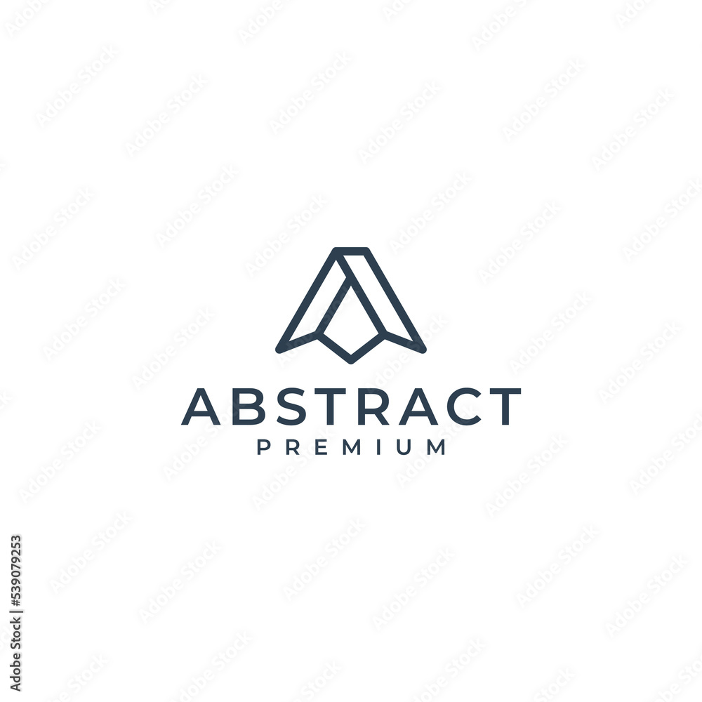 Letter A line art logo design vector Letter A line art logo design vector