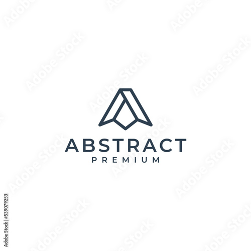 Free Download Letter A line art logo design vector - GFXLoad