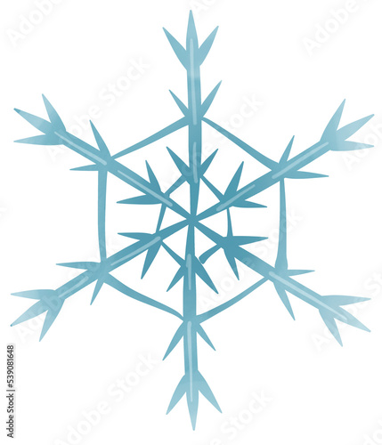 Snowflake christmas Happy New Year painting decoration element