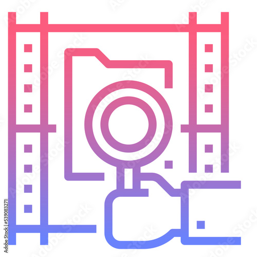 crime line gradient icon