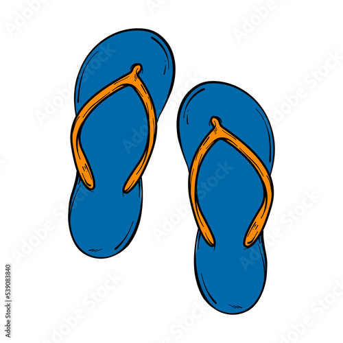 flip flops isolated on white