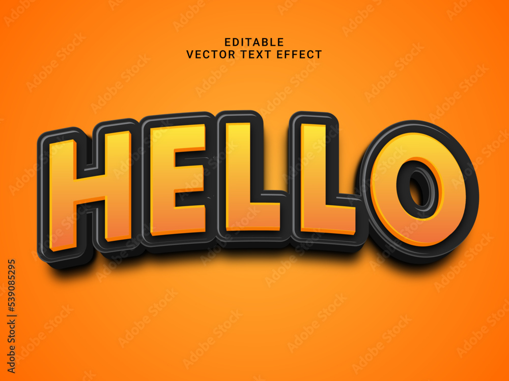 Hello Editable premium text effect