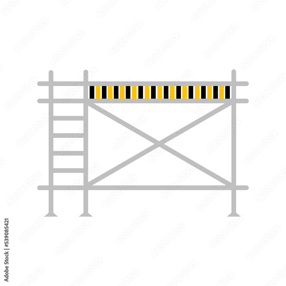 Scaffolding construction flat line icon vector. Scaffolding construction flat line icon vector.