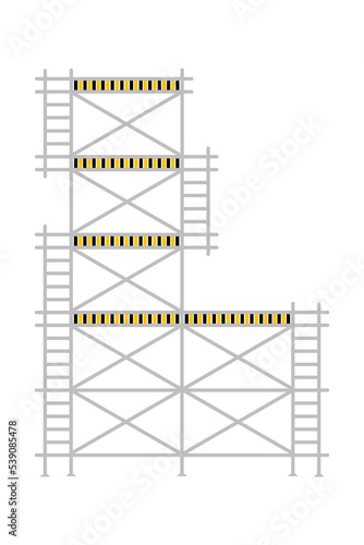 Scaffolding construction flat line icon vector. © wuttisak