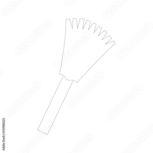 Halloween broomstick vector isolated on white. Happy Halloween vector.