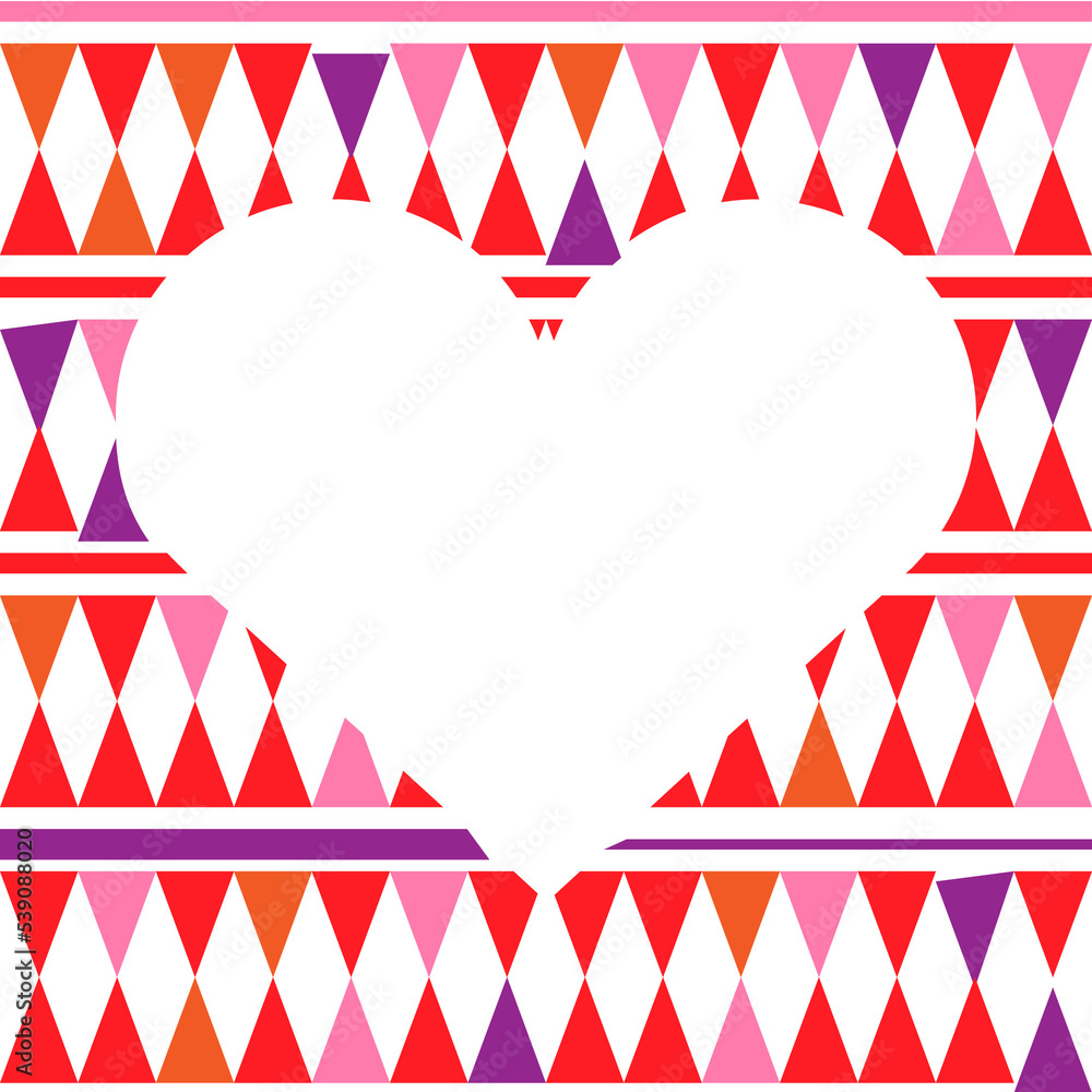 Obraz premium Pattern colorful hearts on white background. Color pattern with hearts. Space pattern hearts. Backdrop for valentines day or card love.