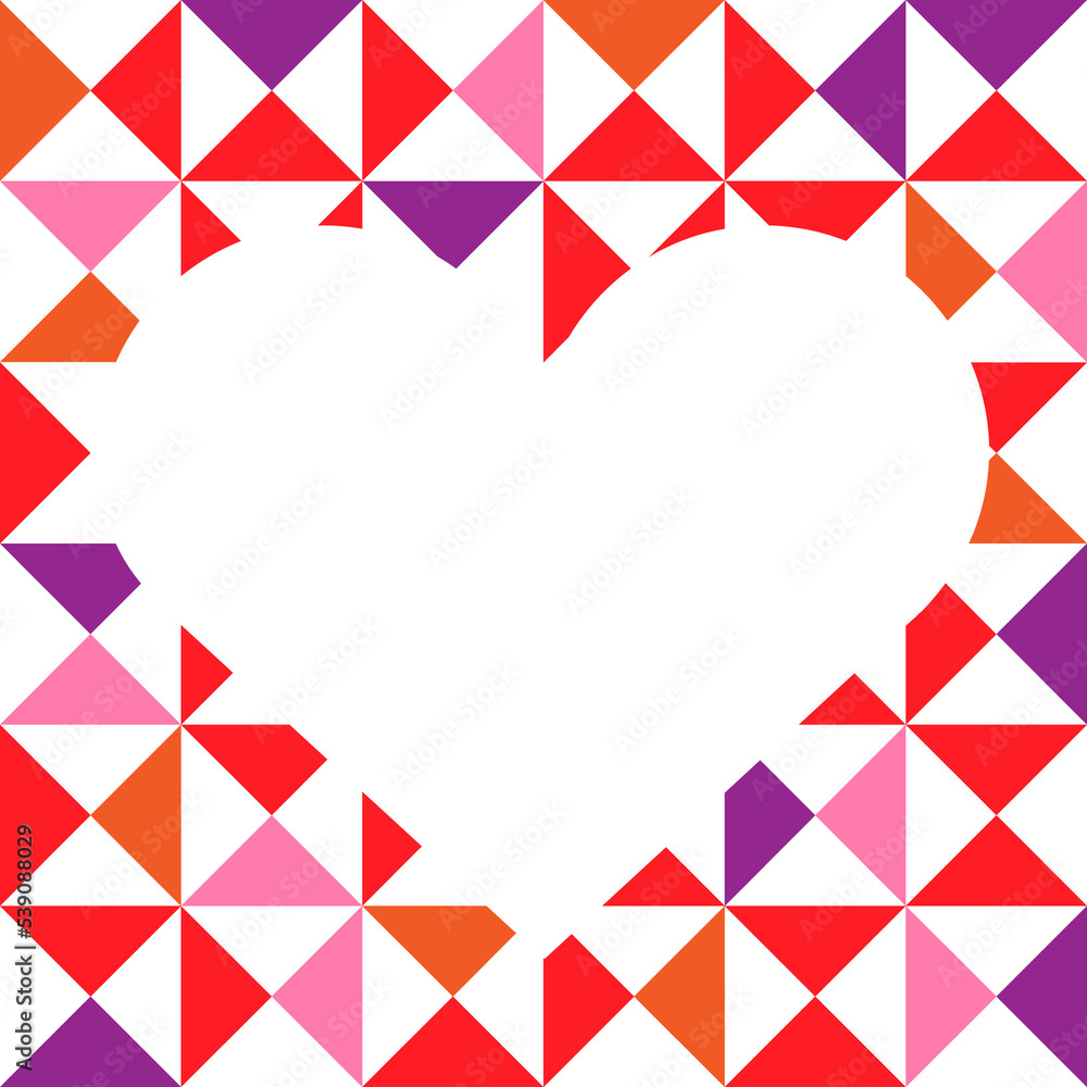 Obraz premium Pattern colorful hearts on white background. Color pattern with hearts. Space pattern hearts. Backdrop for valentines day or card love.