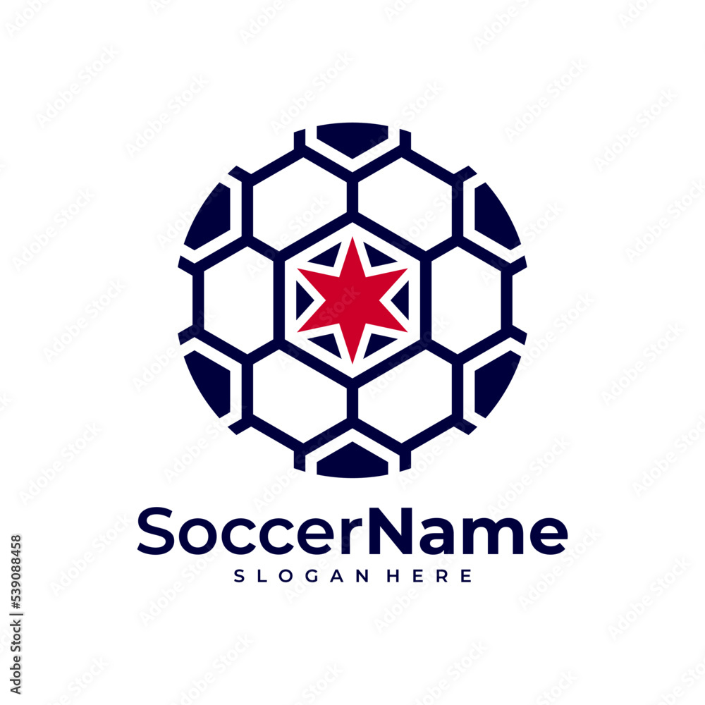 Star Soccer logo template, Football Star logo design vector Star Soccer logo template, Football Star logo design vector