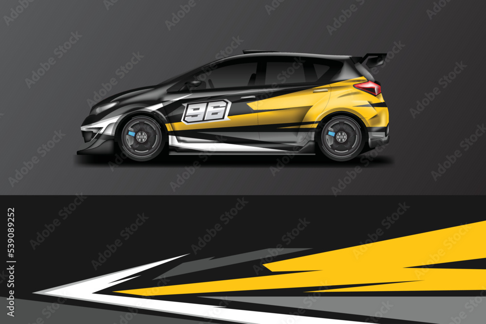 Car Wrap Design vector, Ready use and printing Eps 10