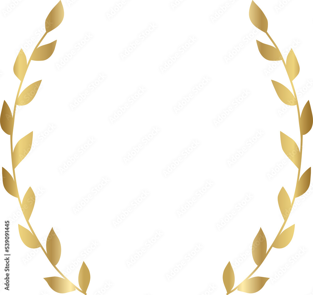 Gold laurel wreath . Golden branch of olive leaves of victory symbol, insignia emblem decoration design, triumph honor champion prize. Png Gold laurel wreath . Golden branch of olive leaves of victory symbol, insignia emblem decoration design, triumph honor champion prize. Png