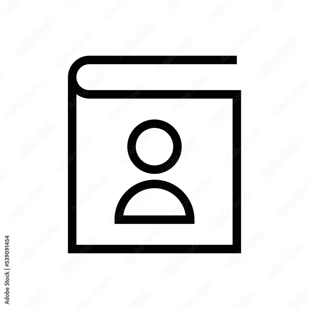 Contacts vector icon symbol design Contacts vector icon symbol design