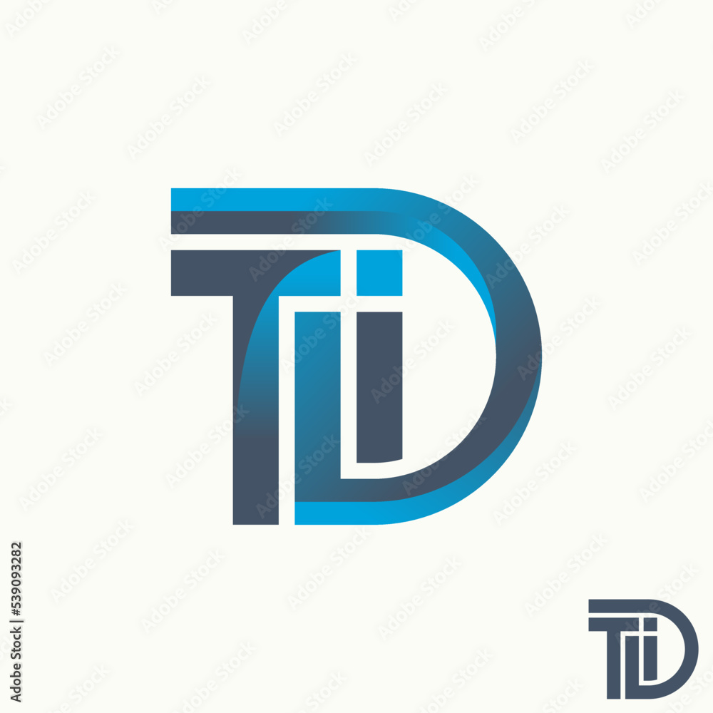 Simple and unique letter or word TDI line cut font in connect or merge image graphic icon logo design abstract concept vector stock. Can be used as symbol related to typography or monogram Simple and unique letter or word TDI line cut font in connect or merge image graphic icon logo design abstract concept vector stock. Can be used as symbol related to typography or monogram