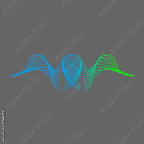 Simple and unique reflection lines attractive sound audio wave circle image graphic icon logo design abstract concept vector stock. Can be used as symbol related to abstract or art